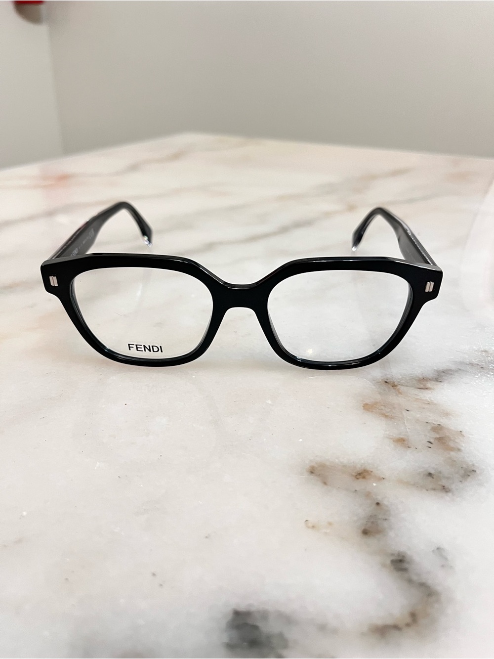 Fendi Kids Black Glossy Acetate Eyeglass Frames